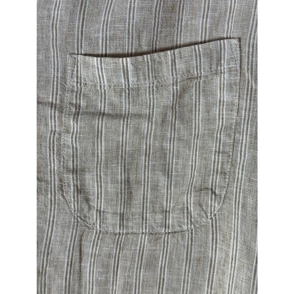 RAILS Men's Ivory Toast Stripe Waimea Button-Up Short Sleeve Shirt SZ S - Picture 4 of 9